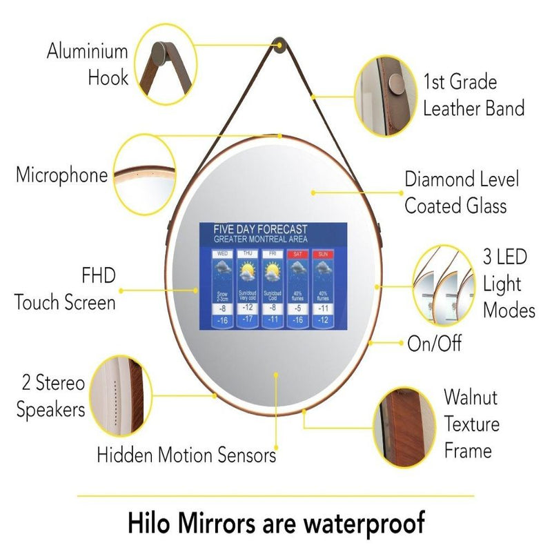 HILO Smart Mirror Interactive Android LED Touch Screen Mirror  - Smart Live Now 2021