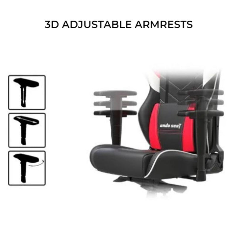 Anda Seat Assassin King Series Gaming Chair - Black+White+Blue  - Smart Live Now 2021