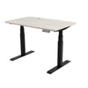 EFFYDESK Business Office Sit Stand Desk (Height Adjustable Electric Standing Desk) - Medium Medium 150x75x2.5cm / Black / Oak White - Smart Live Now 2021