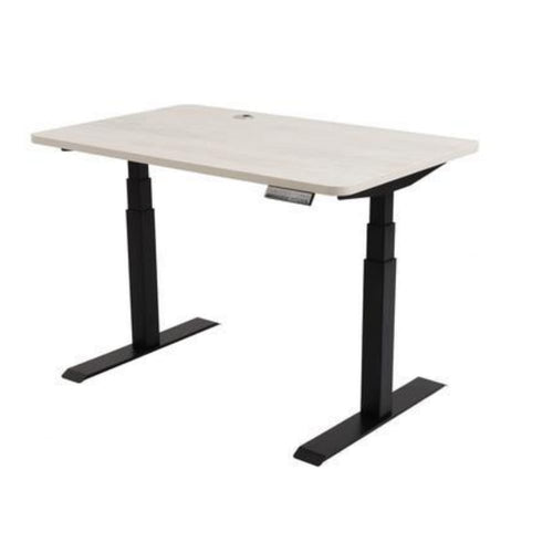 EFFYDESK Business Office Sit Stand Desk (Height Adjustable Electric Standing Desk) - Large Large 180x75x2.5cm / Oak white / Black - Smart Live Now 2021