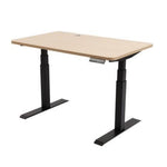 EFFYDESK Business Office Sit Stand Desk (Height Adjustable Electric Standing Desk) - Medium Medium 150x75x2.5cm / Black / Oak Wood - Smart Live Now 2021