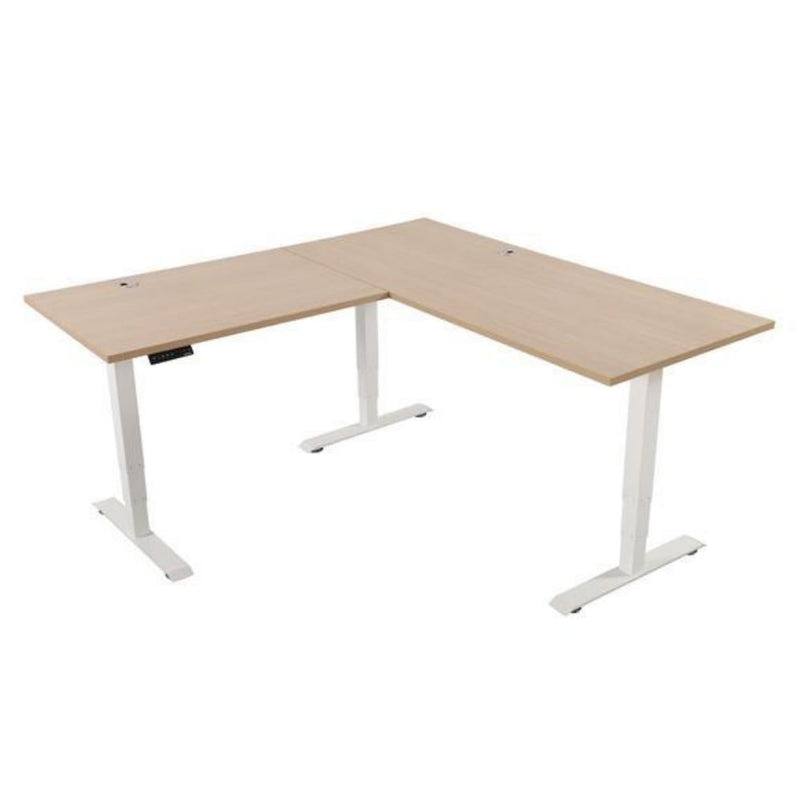 EFFYDESK Executive Office Sit Stand L-Desk (Height Adjustable Electric Standing Desk)  - Smart Live Now 2021