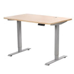 EFFYDESK Home Office Sit Stand Desk (Height Adjustable Electric Standing Desk) - Small Small 125x75x2.5 cm / Gray / Oak Wood - Smart Live Now 2021