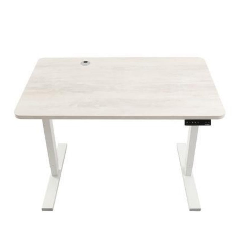 EFFYDESK Home Office Sit Stand Desk (Height Adjustable Electric Standing Desk) - Medium Medium 150x75x2.5cm / Gray / Oak White - Smart Live Now 2021
