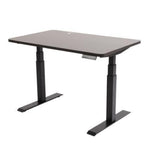 EFFYDESK Home Office Sit Stand Desk (Height Adjustable Electric Standing Desk) - Small Small 125x75x2.5 cm / Black / Oak Black - Smart Live Now 2021