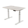 EFFYDESK Home Office Sit Stand Desk (Height Adjustable Electric Standing Desk) - Medium Medium 150x75x2.5cm / White / Oak White - Smart Live Now 2021