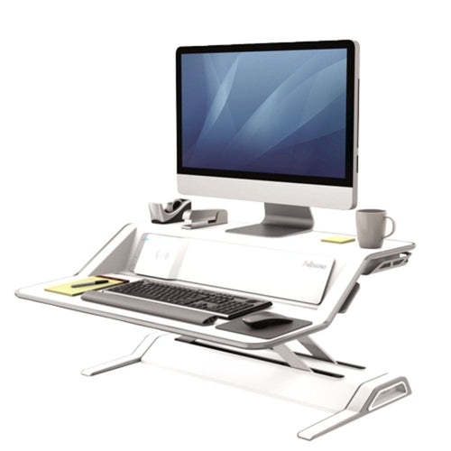Fellowes Lotus DX Sit-Stand Workstation White - Smart Live Now 2021