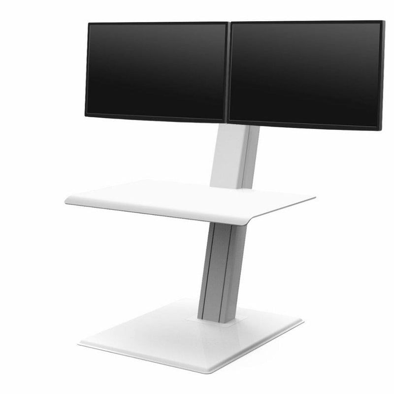 Humanscale QuickStand Eco - Dual Monitor Sit Stand Workstation White - Smart Live Now 2021