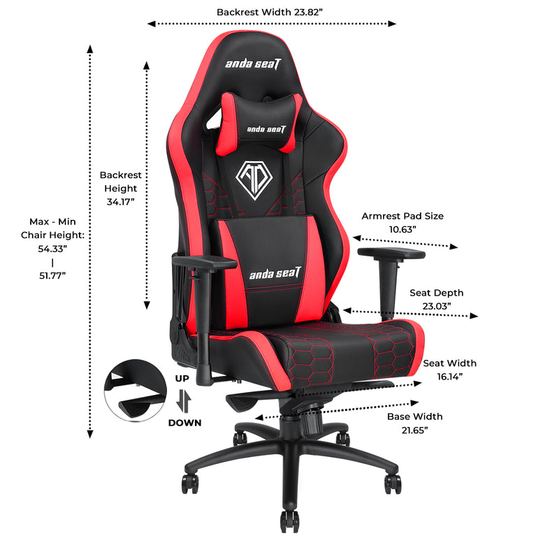 Anda Seat Spirit King Series Gaming Chair - Black & Red  - Smart Live Now 2021