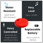 CHIPOLO ONE (4 PACK Bundle) - 💧 Resistant Smart Keyring For Finding Your Favorite Item  - Smart Live Now 2021
