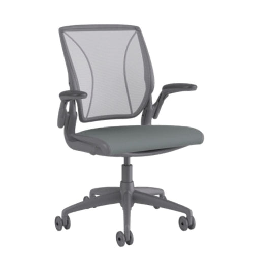 Humanscale Diffrient World Chair - Platinum Stripe Fabric Seat  - Smart Live Now 2021